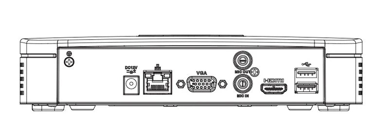 MNR8040 4 Channel 4K Ultra HD NVR, No PoE Ports, No Hard Drive, 10TB Capacity